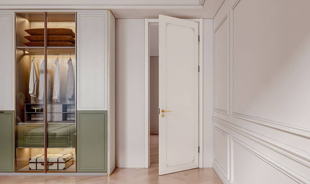 Luxury White PVC Prehung Interior Door — frame 1