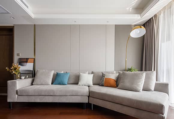 A 122 m² exquisite, practical, and well-designed three-bedroom condo with a modernized decoration genre — frame 7