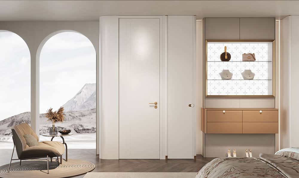 Luxury White PVC Interior Door — frame 1