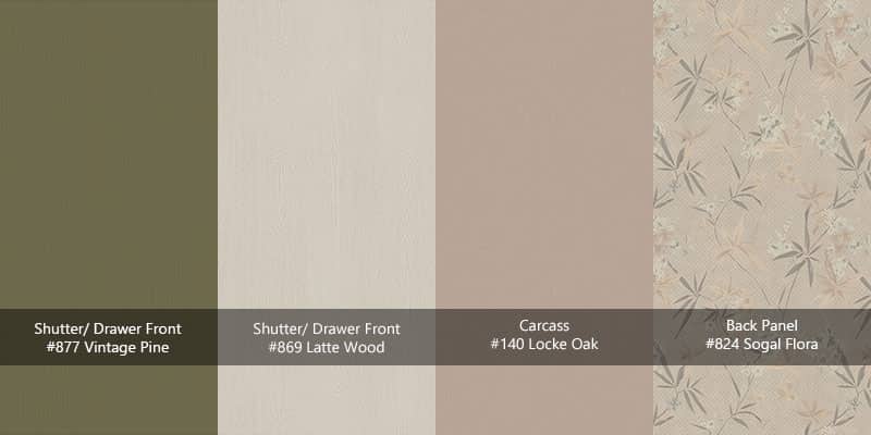 European Style Green Vintage Wardrobe — frame 3
