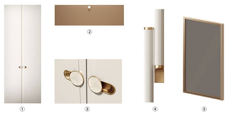 Customized Luxury French Aluminum Frame White Walk in Closet — frame 5