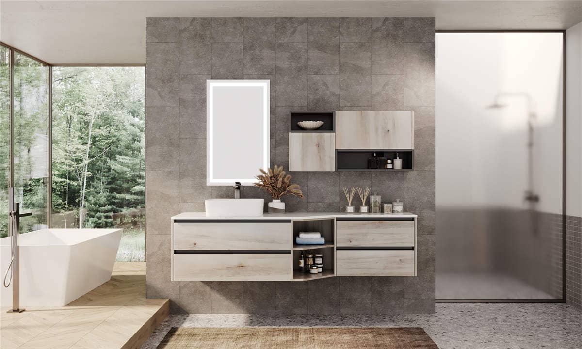 Mirrored Bathroom Vanity with Sink