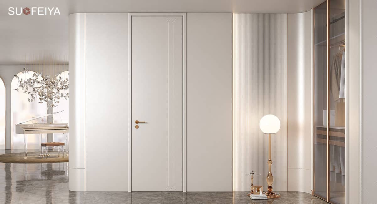 Luxury White PVC Interior Door