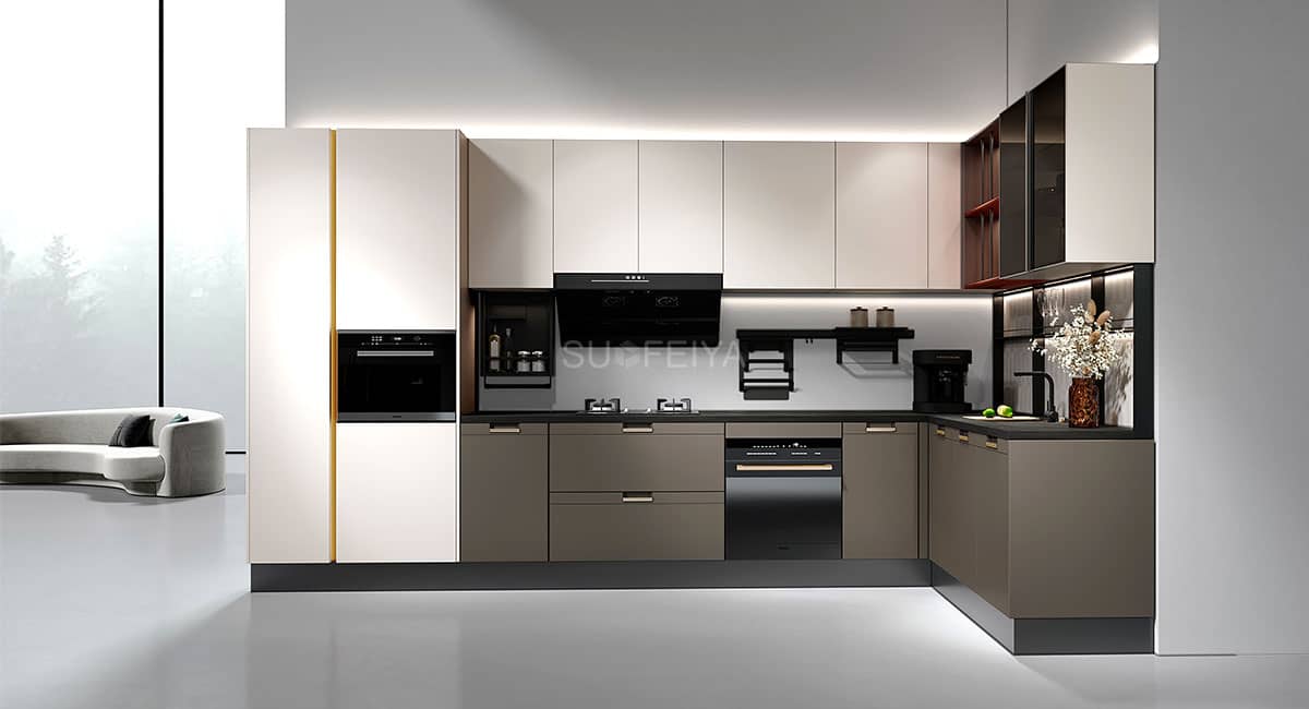 Modern L Shape Kitchen Cabinets 2024