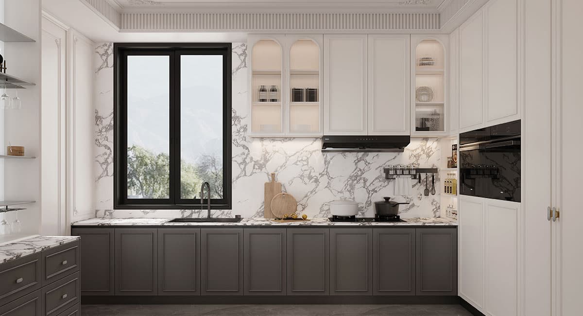 Wholesale European-style Light Luxury Kitchen Cabinet