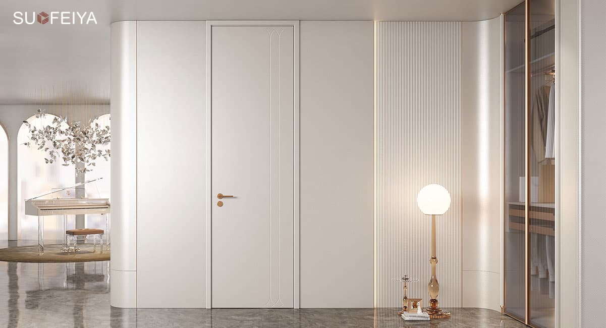 Luxury White PVC Interior Door