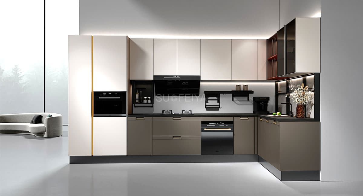 Modern L Shape Kitchen Cabinets 2024